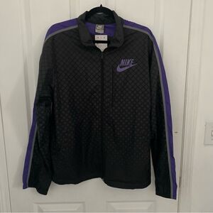 Nike Sportwear Windbreaker Jacket Coat Black Purple Size Medium